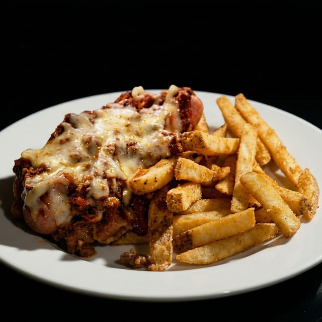 Chili Cheese Hot Dogs.